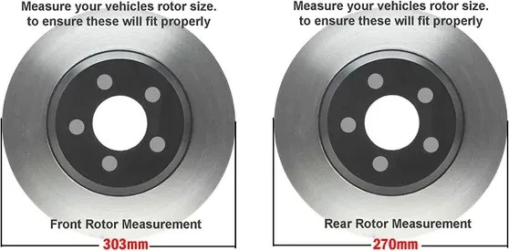 Front Rear Drilled Rotors Brake Pads Kit for 2011-2013 Chevrolet Impala Limited. Foto 4 de 4