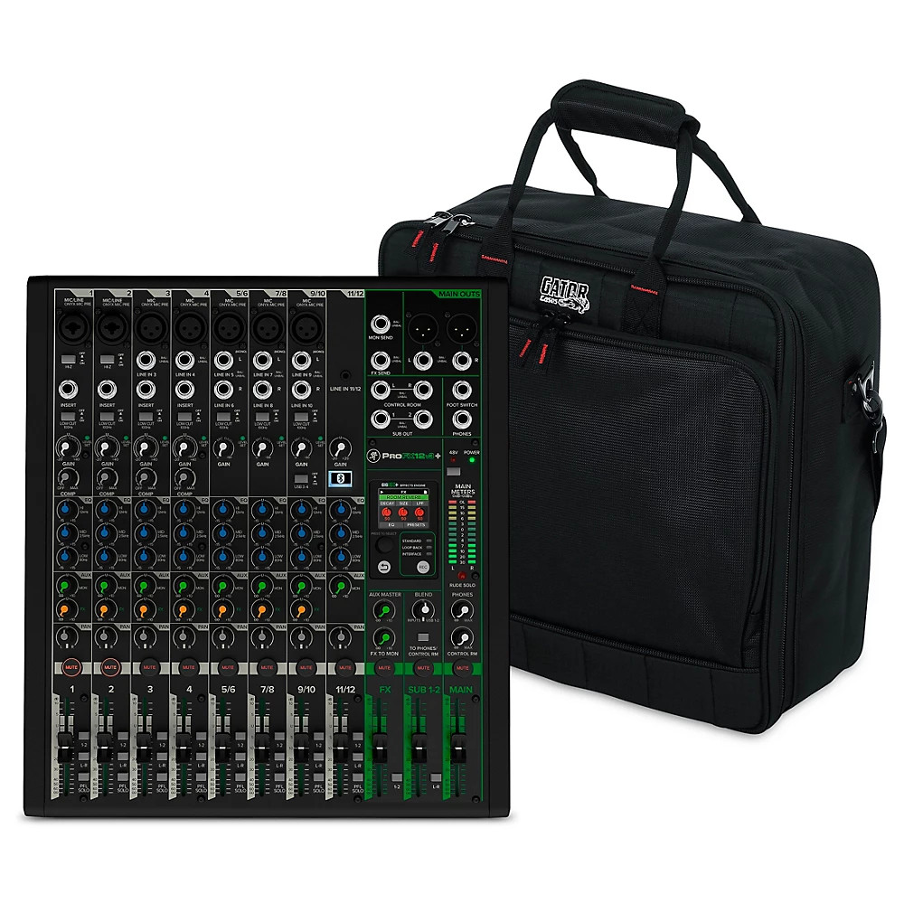 Mackie ProFX12v3 12-Channel Mixer With Gator Mixer Bag 77690₽