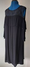 Kleid 42 Spitze Blumen Bodyflirt schwarz Goth...