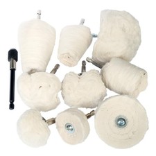 10pcs Cotton Polishing Wheel Kit for Drill, Buffing Wheels for Aluminum Polis...