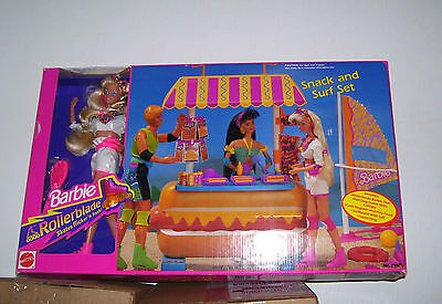 MATTEL ROLLER BLADE BARBIE SNACK & SURF DELUXE GIFTSET NIB #7142 1992 ARCO 26676071427 | eBay