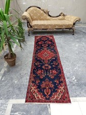 3x10 ft Vintage Runner Rug Turkish Handmade Antique Wool Gallery Rug Hall Rug