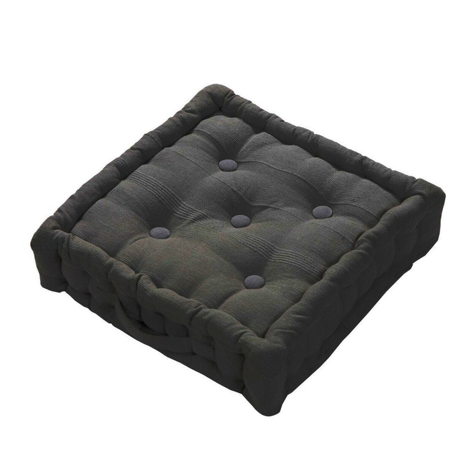 100 Cotton Chunky Booster Cushion Armchair Seat Pad For Garden