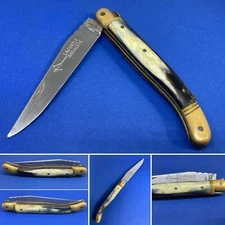 Antique Beautiful Laguiole Crossbow Folding Knife G David Horn Handle