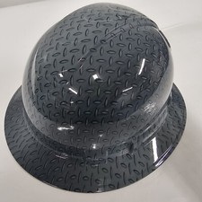 full brim hard hat custom hydro dipped IN DIAMOND PLATE OSHA APPROVED