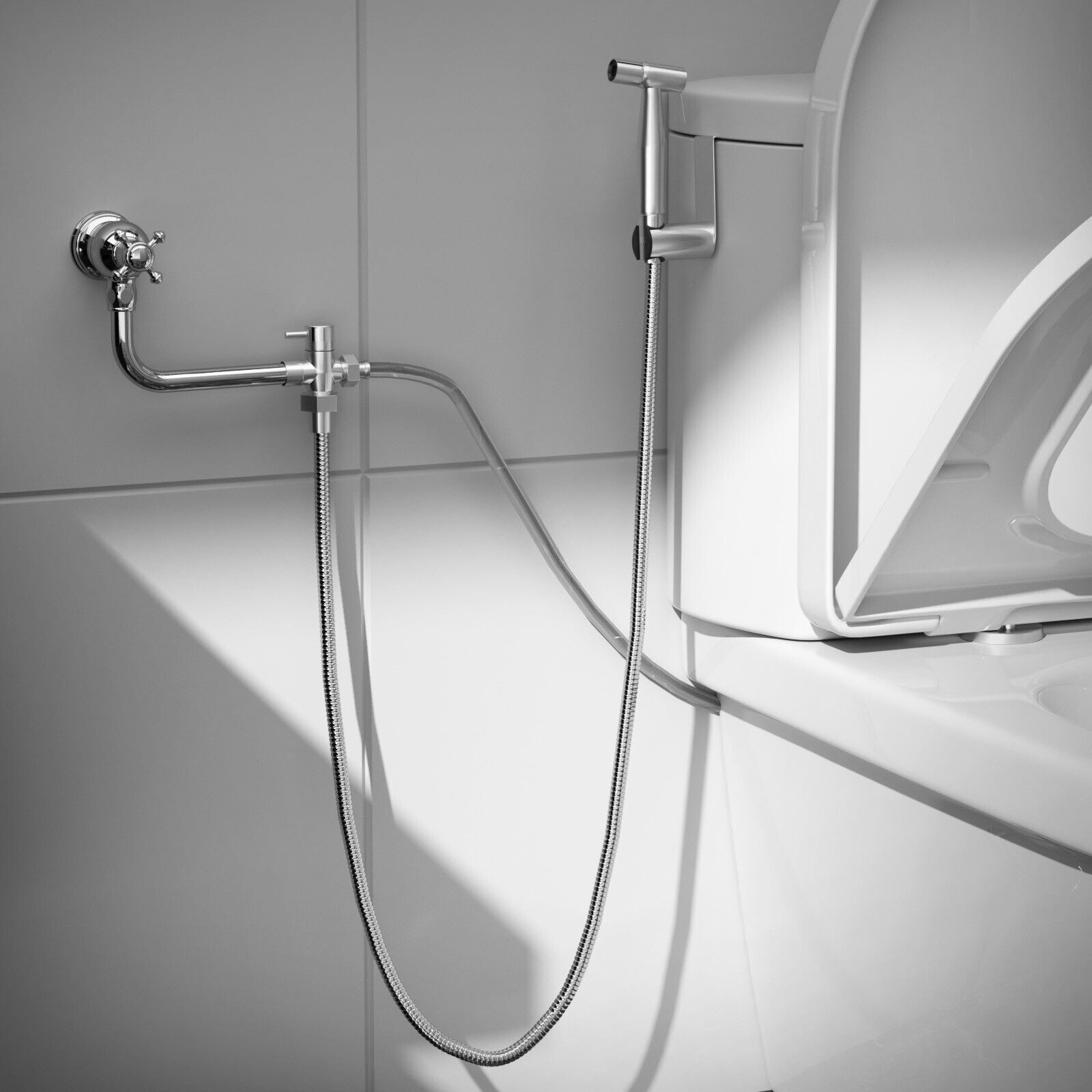 Hand Toilet Bidet Spray Kit Bathroom Shower Head Douche with Hose