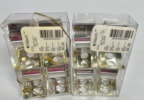 8 Dillards Porta Tovaglioli Anelli Girelli Fibbia Argento Fori Graduati Cerchi - Foto 3 di 8