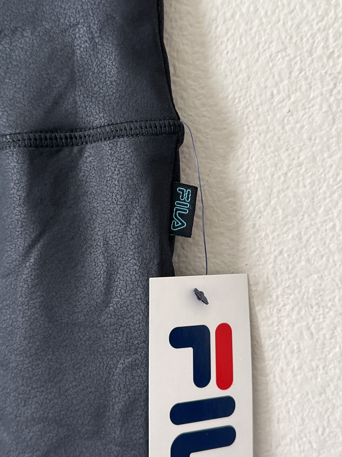 Nuovo con etichette! Pantaloncini bici da donna Fila taglia 2X taglie forti gioco rialzato in pelle look 9"