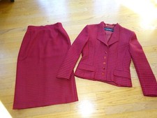 Louis Feranud Women's Wool/Mohair Tweed Suit Jacket And Skirt Vintage Size