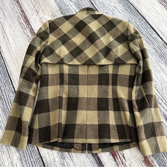 Chaqueta Jenne Maag 100 % lana a cuadros con cremallera | Estilo ecuestre Foto 4 de 4