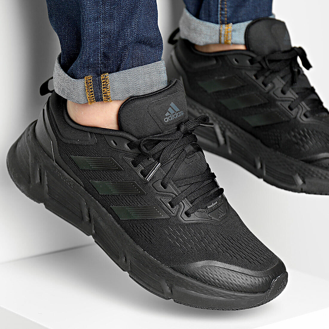 Adidas Questar Men's Running Shoe Black Athletic Sneaker Casual Trainers  #631 | eBay