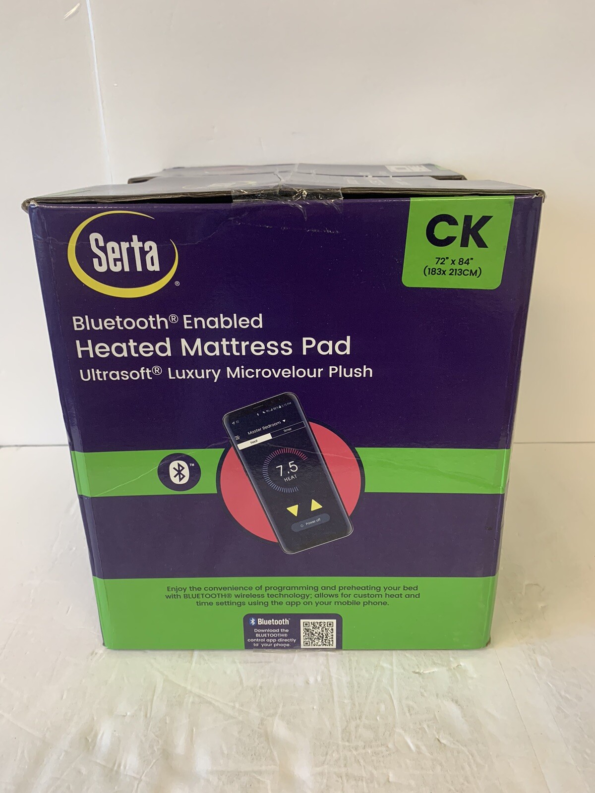 SERTABLUETOOTH ENABLED HEATED MATTRESS PADCAL KING SIZE 72X84
