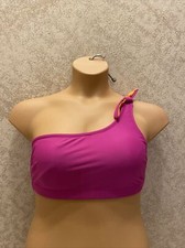 Old Navy Bikini Top. Single Tie Shoulder Fuchsia Dash Of Orange Size Medium