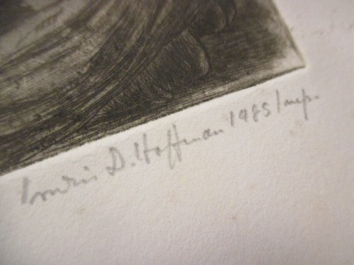 Irwin D Hoffman Etching Signed Kids at Carpa children watching show discolor (3) - Picture 2 of 8
