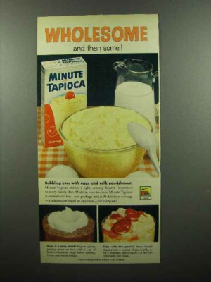 1960 Minute Tapioca Ad - Wholesome and then Some | eBay