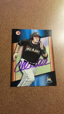 CHAD WALLACH 2014 Bowman Scouts Breakouts Autographed Card.Marlins