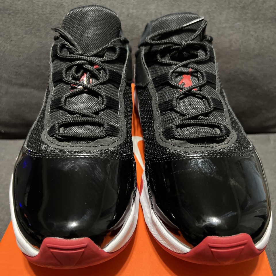 Nike Air Jordan 11 CMFT Low Black Varsity Red White Patent Breds Sz 9