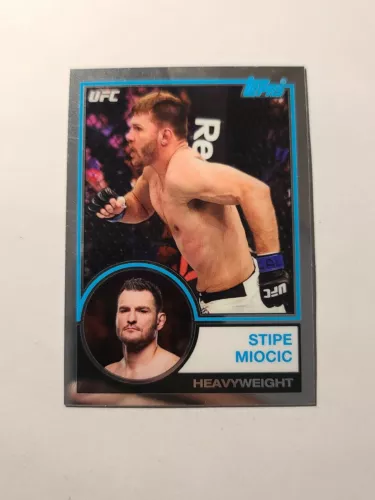 Stipe Miocic 2018 Topps UFC Chrome "1983 Baseball" Insert Card No. UFC83-SM