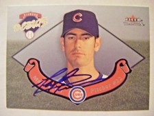 MARK PRIOR signed RC CUBS 2002 Fleer Tradition Diamond Debuts baseball card AUTO