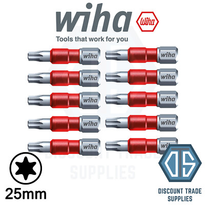Wiha Maxxtor T25 - 10er Pack - 29 mm Torx lang Schlagschrauber Schraubenbit 36825