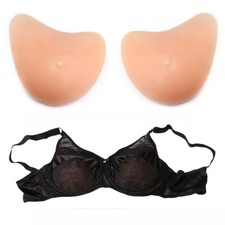 1 Pair Silicone Breast Forms Mastectomy Prosthesis Bra Enhancer Pad Fake Boobs
