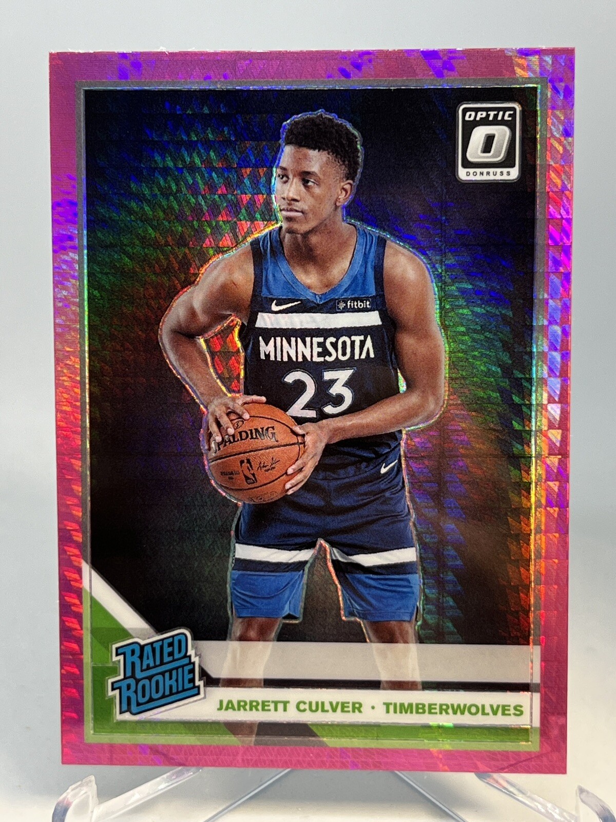 2019 Panini Donruss Optic Rated Pink Hyper Prizm Jarrett Culver #160 Rookie (2A)