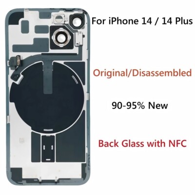 Back Glass For iPhone 14,14 Plus Back Cover Rear Glass with NFC Wireless Charger