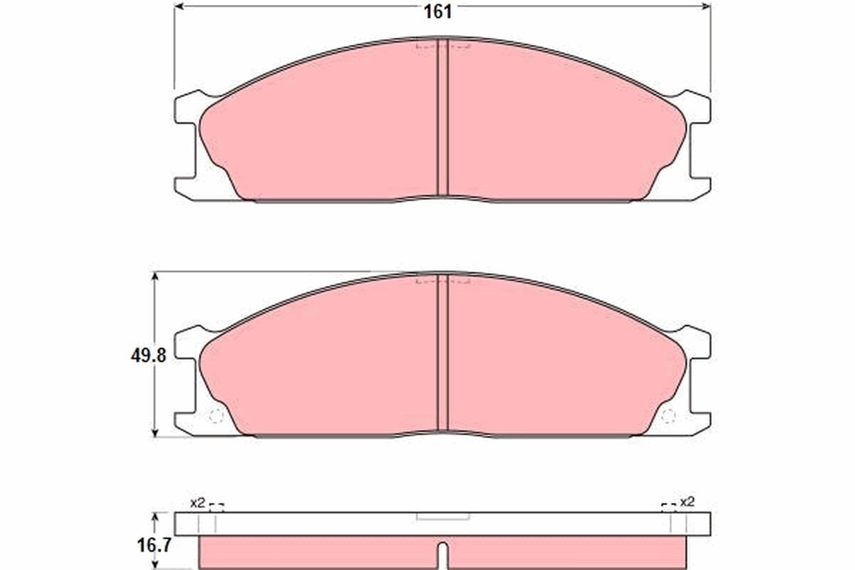 GDB1017 TRW Brake Pad Set, disc brake for NISSAN