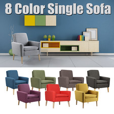 Accent Single Sofa Upholstered Fabric Chairs Arm Chair Furniture Living Room NEW