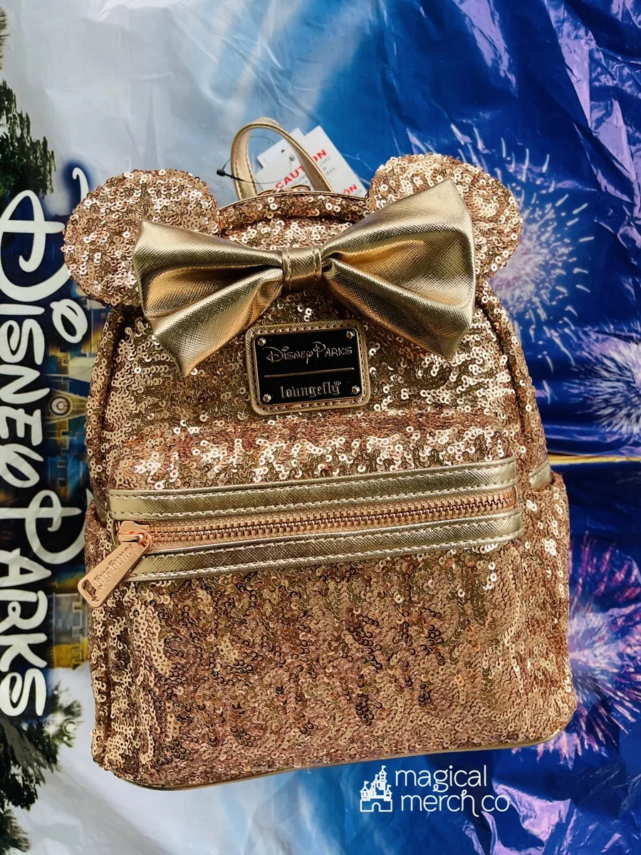 Loungefly rose gold minnie hotsell backpack