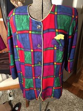 Woman s multi-colored plaid-type jacket
