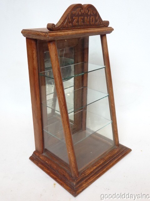 Antique Zeno Chewing Gum Country Store Countertop Display Cabinet