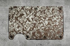Digital Camouflage Camo Slim Thin Metal RFID Blocking Wallet Tactical Custom