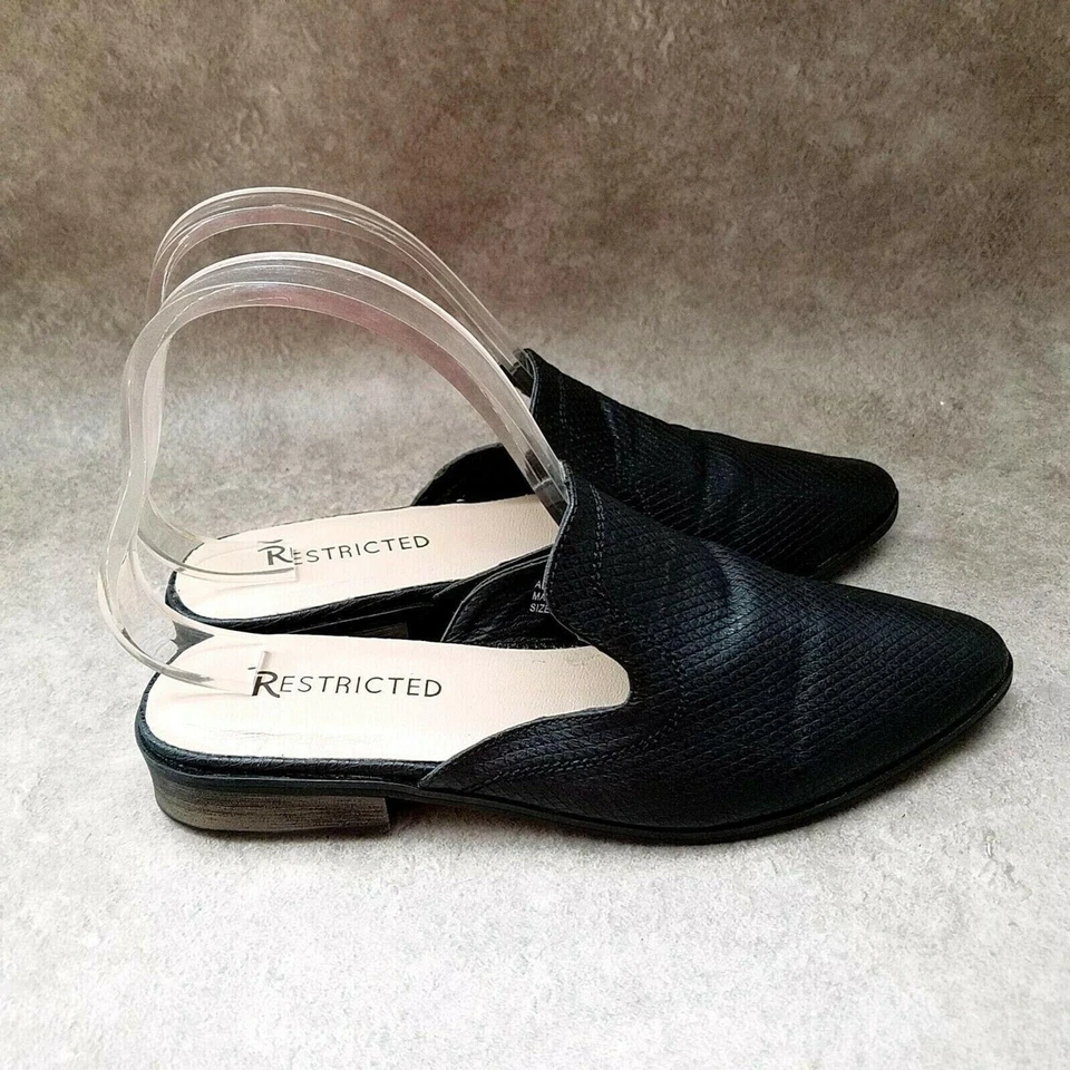 Mocasines sin cordones negros restringidos para mujer talla 7 M Foto 4 de 4