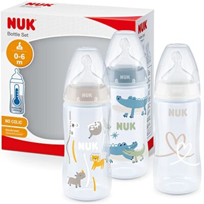 NUK First Choice+ 3er Set   Blau/Weiß, BPA-frei