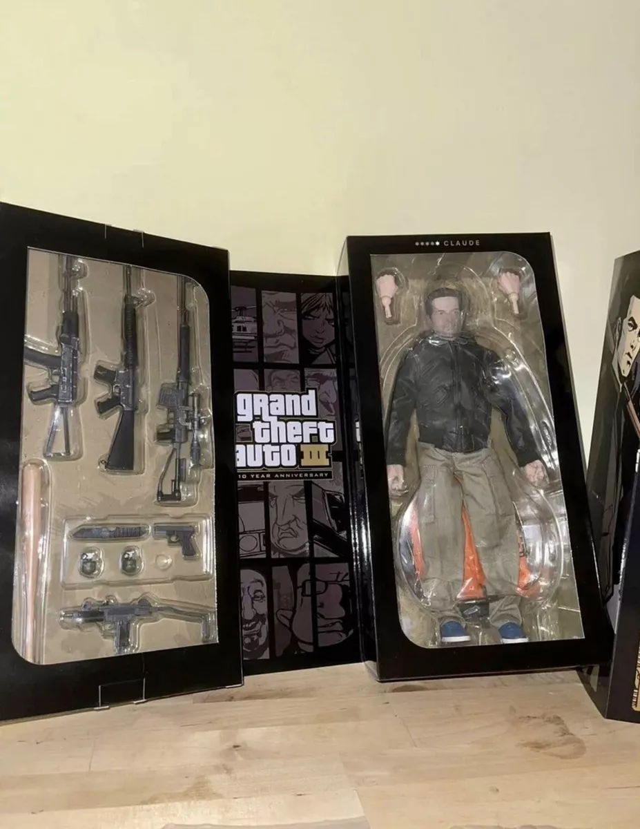 Rockstar Games Grand Theft Auto III Claude Rare Action Figure SEALED RARE  BUNDLE