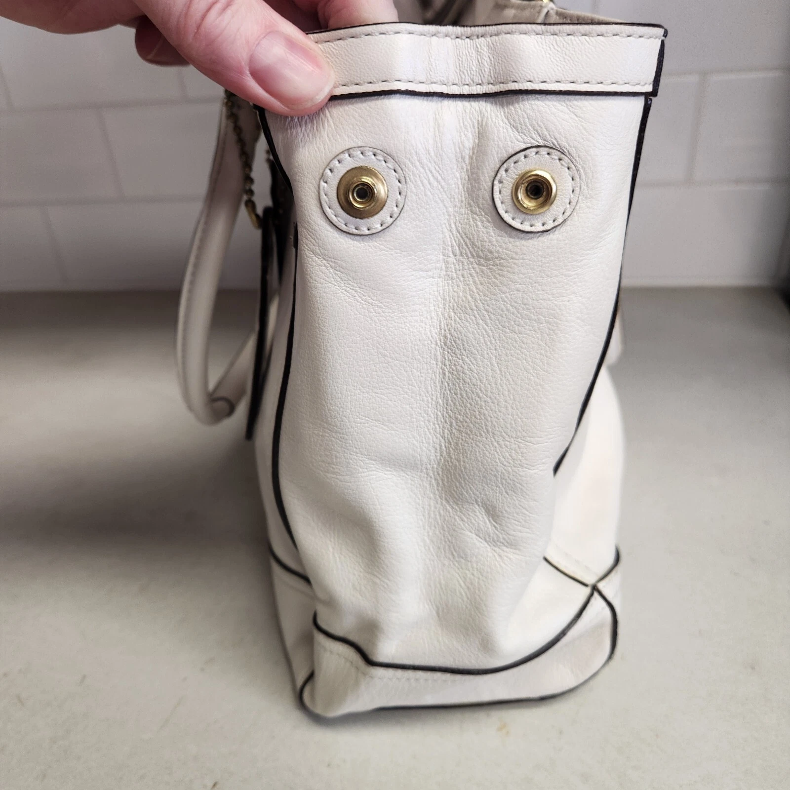 Coach Park Borsa a tracolla grande in pelle Park Carryall F19728 nuova con etichetta