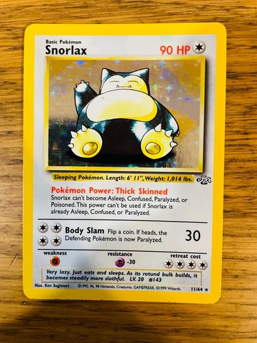 Snorlax (11/64) Holo Jungle Set Pokemon Card! FAST & FREE P&P! - Picture 2 of 78