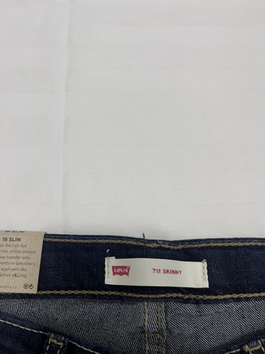 LEVI'S Big Girl's 711 Slim Skinny Denim Jeans Size 16 Slim. Blue. New With Tags - Picture 5 of 12