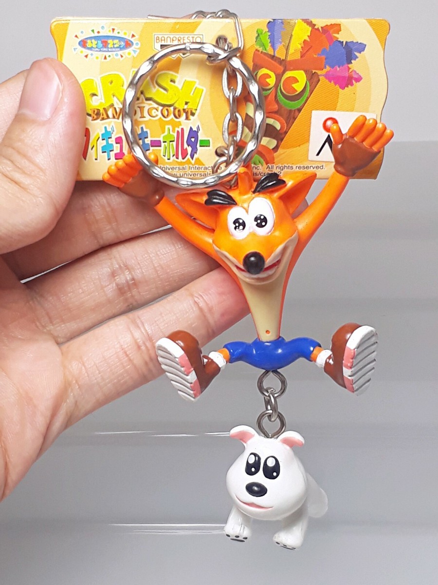 Crash Bandicoot & Polar Figure Keychain Banpresto 1999