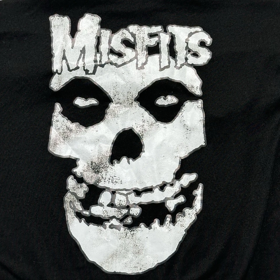 Camiseta De Colección Misfits Band Para Hombre Talla L Negra Manga Corta Calavera Grande Gráfica Música Foto 2 de 4