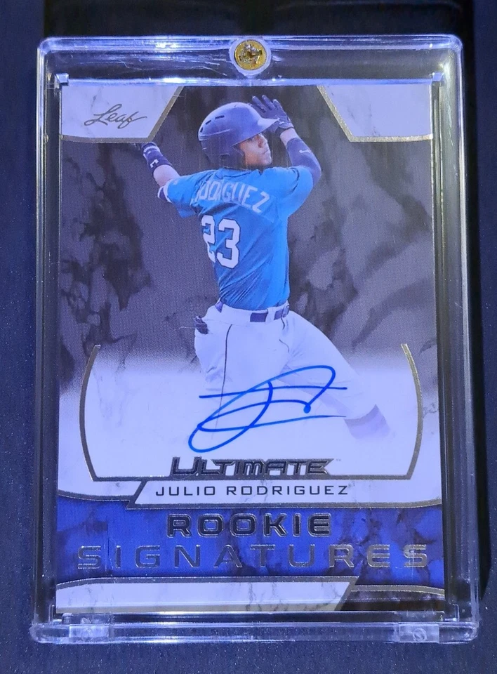 Julio Rodriguez 2019 Leaf Ultimate Rookie Signatures ON CARD AUTO Prospect RC🔱 - Image 2 of 4