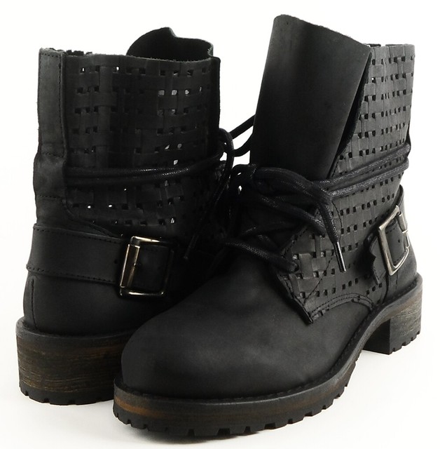 jeffrey campbell black leather booties