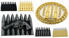 belt buckles lot 6 pieces Collection High Quality Men Vintage Bullets Amo Army