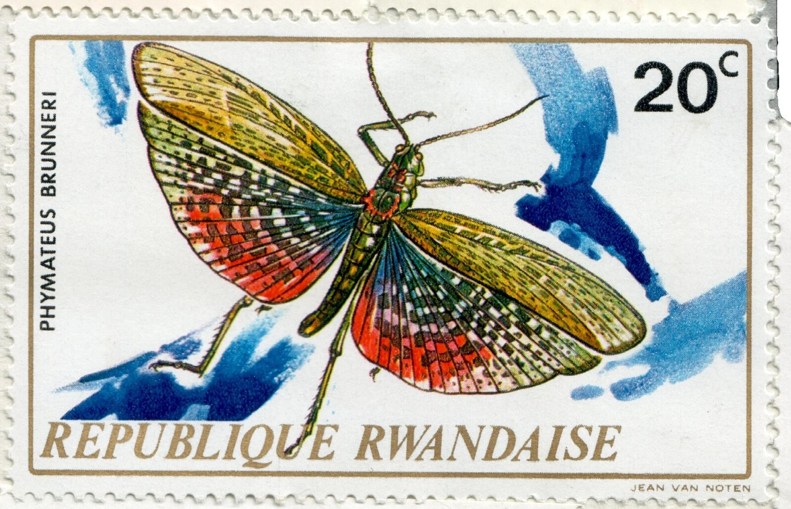 Insects Rwandan Stamps