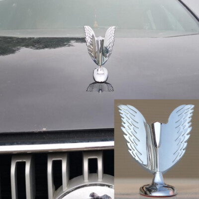 Chrome Metal General Sliver Car Front Hood Ornament Emblem Badge Decal Sticker