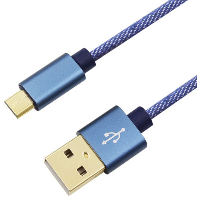 USB Power Charger Charging Data Sync Jeans Cable Cord For Huawei Honor 5X / GR5