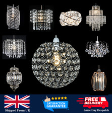 Light Shade Crystal Ceiling Pendant Modern Style Easy Fit Acrylic Chandelier