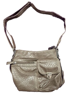 Rossetti Crossbody Purse Brown Phone Holder Magnetic Button