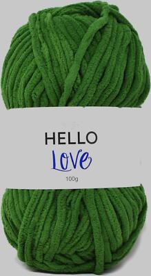 CRS Fur Fabrics Hello Love Garn 042 Dark Sage - Polyester 65m Grün